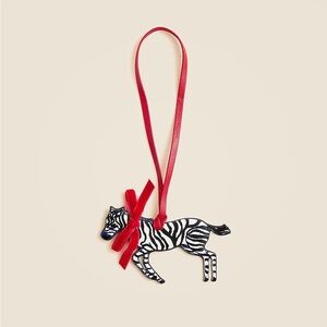 J. Crew Leather Zebra Bag Charm